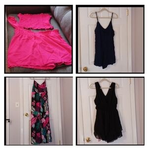 Shein box of 4 items short set romper jumpsuit dress sizes 2XL and 0XL
